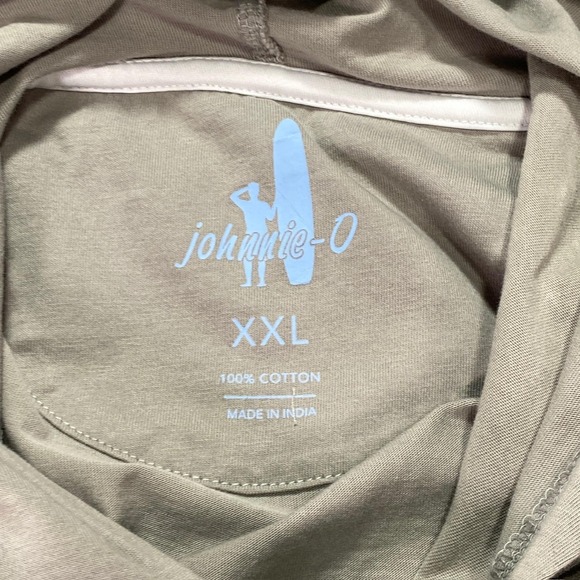 Johnnie-O Shirt Mens 2XL Gray Hooded Long Sleeve TPC Piper Glen Golf Pocket Tee - Picture 3 of 11